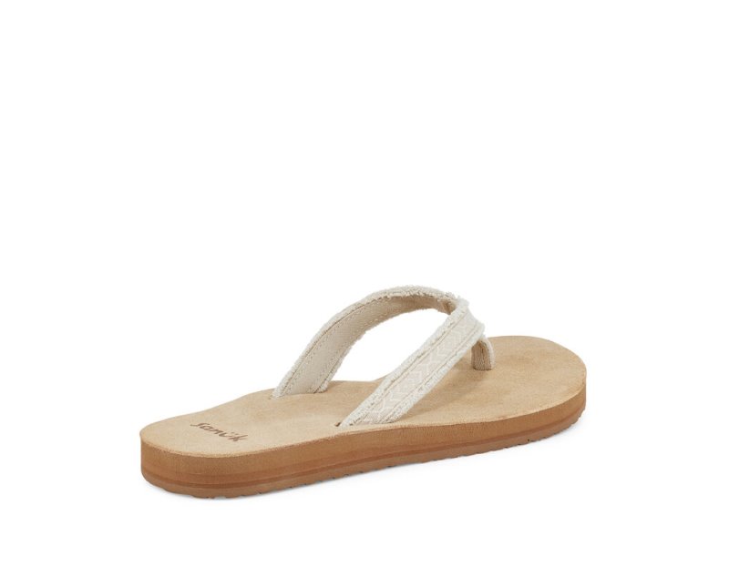 Sanuk Fraidy Tribal Hemp Women's Sandals Beige | Canada 146VRW